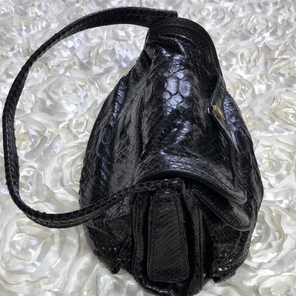 Zagliani Bag Black python leather (Authentic) - Picture 5 of 17
